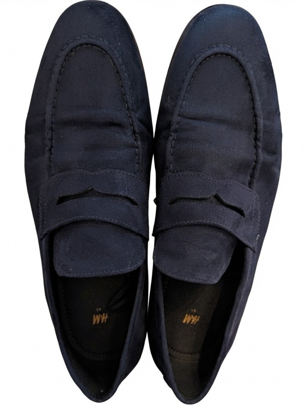 Navy Blue Suede Penny Loafers - (H&M) 👞 Wedding Wear